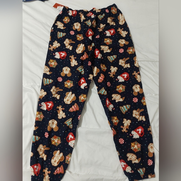 Disney "Holiday Cookie" Flannel Pajama Pants Small Old Navy - Picture 2 of 8
